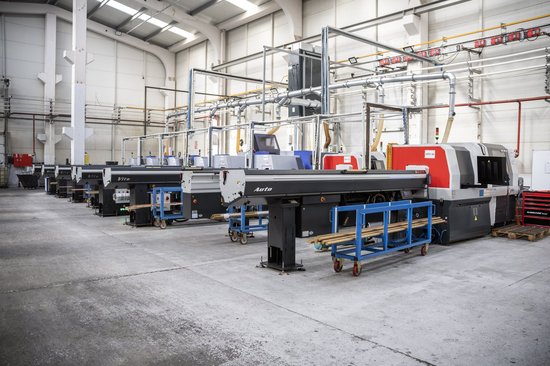 Automated CNC lathe line