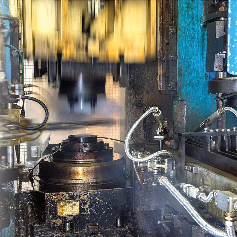 Hot forging press in action at Kale Pres
